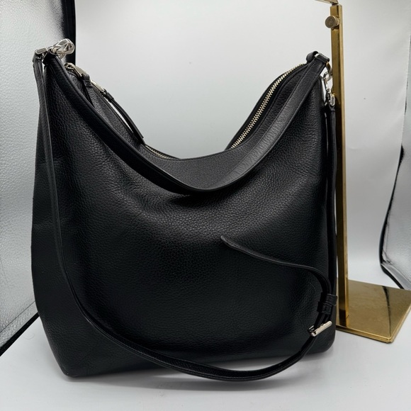 $449 Kate Spade Zippy Shoulder Bag Pebble Leather Black - Picture 6 of 9